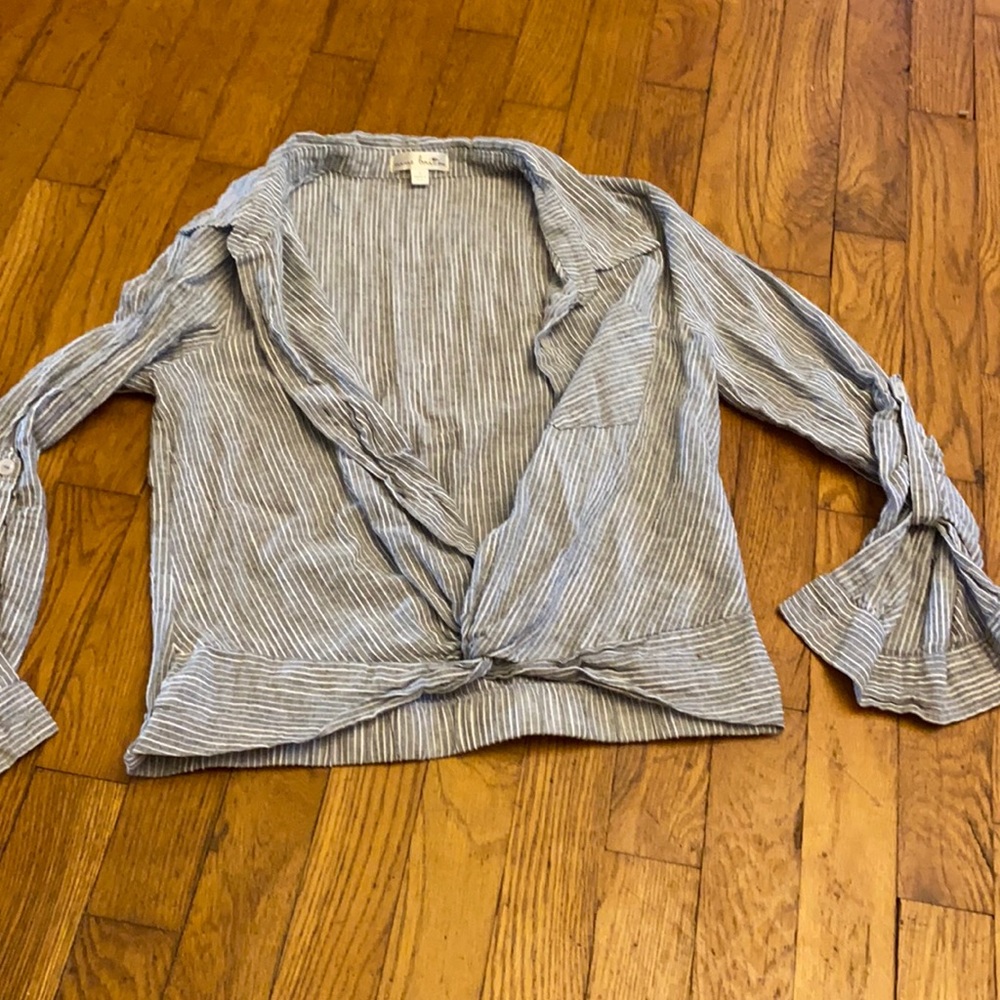 $ Clearance Sale $ nine britton Blue and White Striped Button-Down Shirt